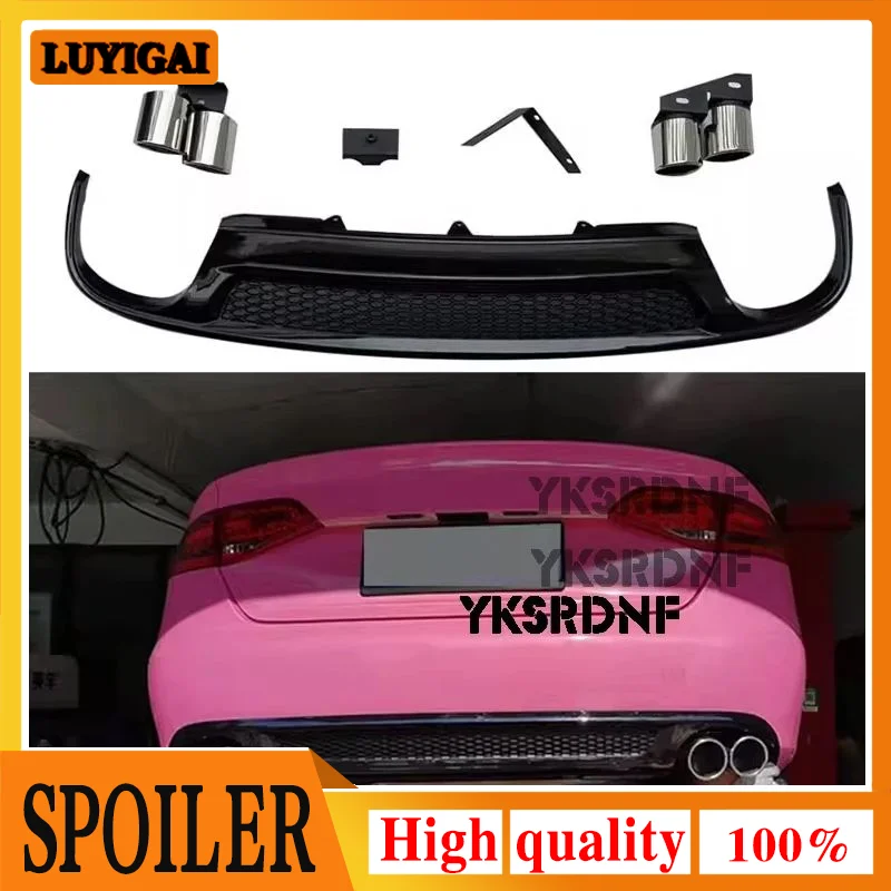 PP labio difusor de parachoques trasero Audi A4 B8 4 puertas 2009-2016