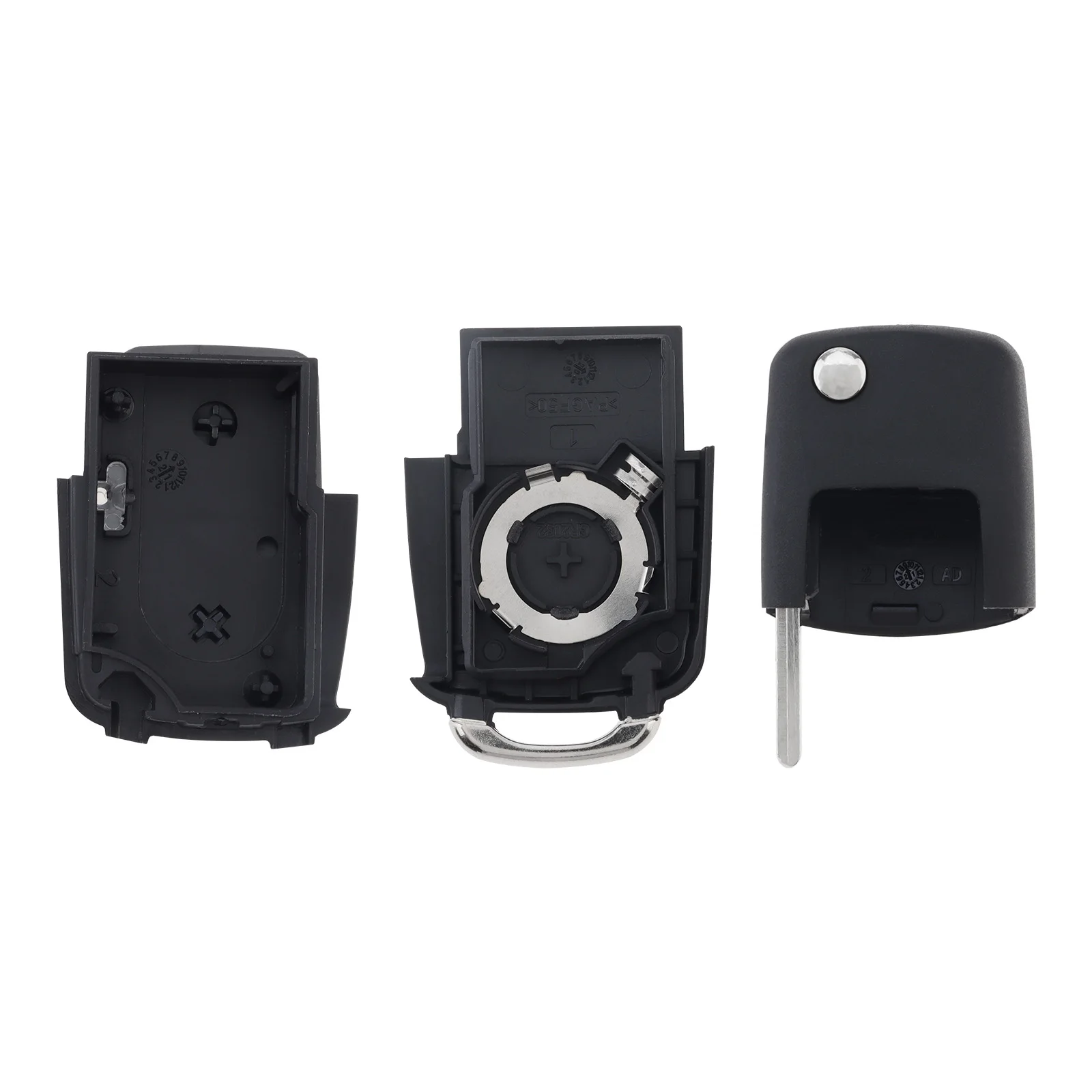 Funda llave VW Bora negra plegable 2 botones sin chip