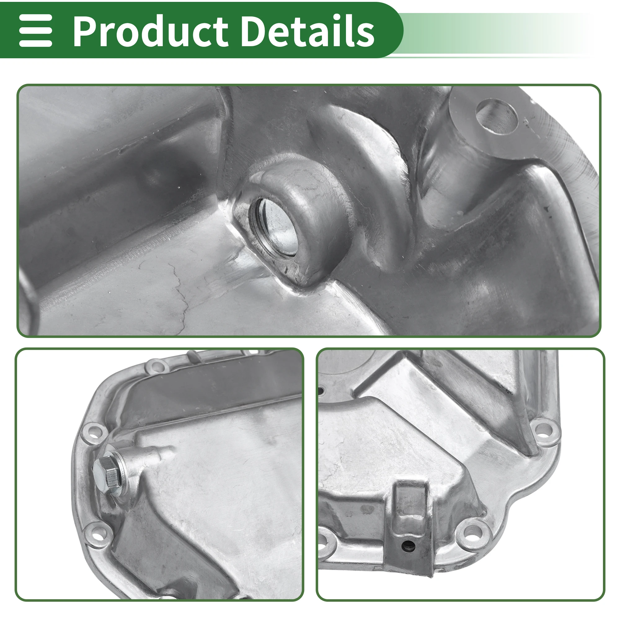 UXCELL 1 pieza No.078103604AC cárter de aceite de motor para Audi A6 Quattro aluminio tono plateado - imagen 4