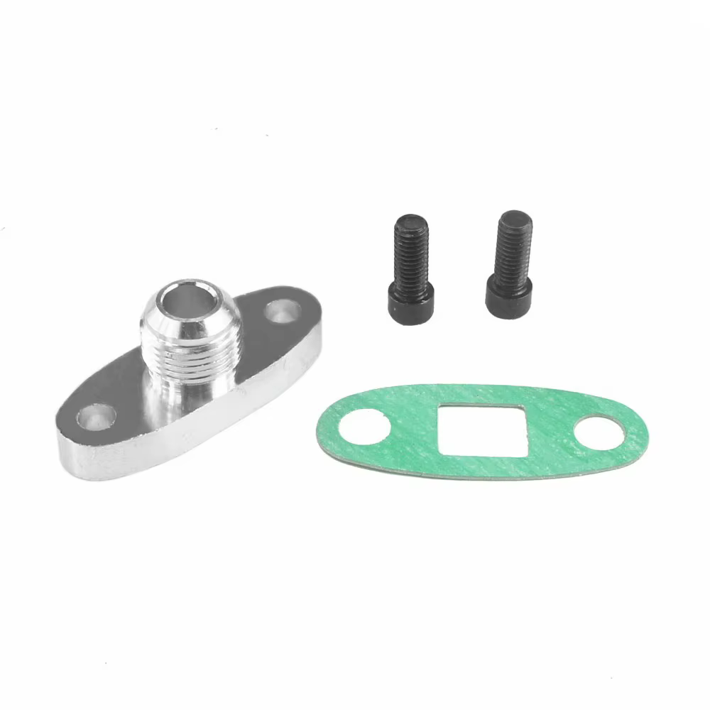 Adaptador brida drenaje aceite turbo AN10 para T3 T4 GT40