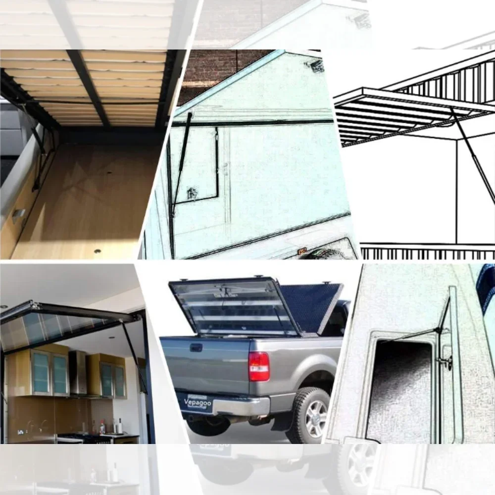 Resortes de Gas 150N 600mm Universales para Capó, Caravana y Barco - imagen 3