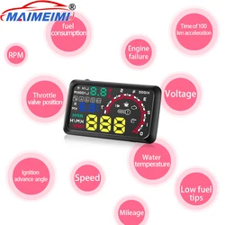 Pantalla HUD W02 proyector velocidad, temperatura y voltaje
