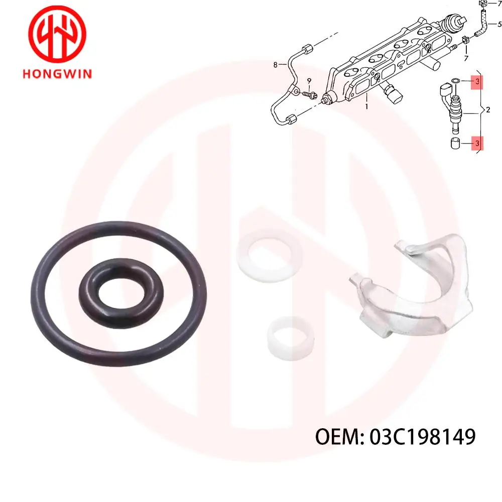 03C906036M sello inyector combustible Seat León Ibiza 1.4 TSI - imagen 3