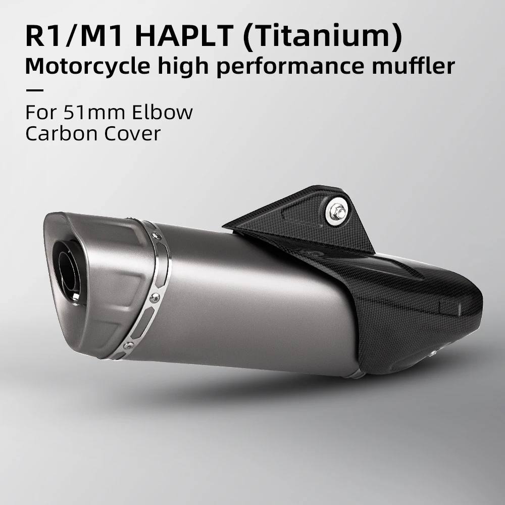 Silenciador de escape de titanio universal para moto con DB killer