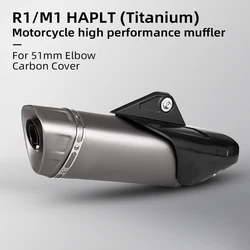 Silenciador de escape de titanio universal para moto con DB killer