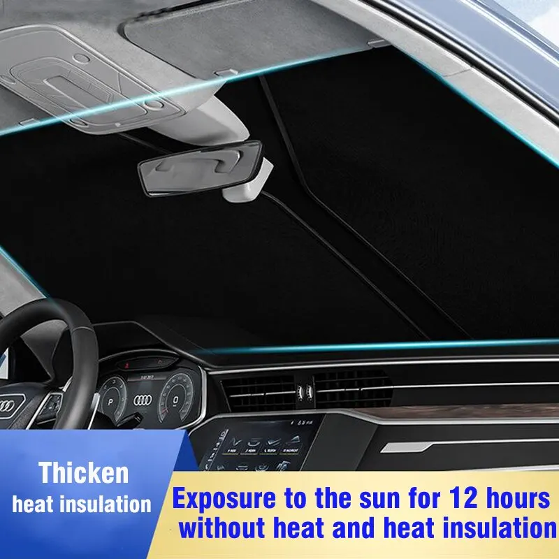 Parasol doble capa para parabrisas coche – protección UV - imagen 4