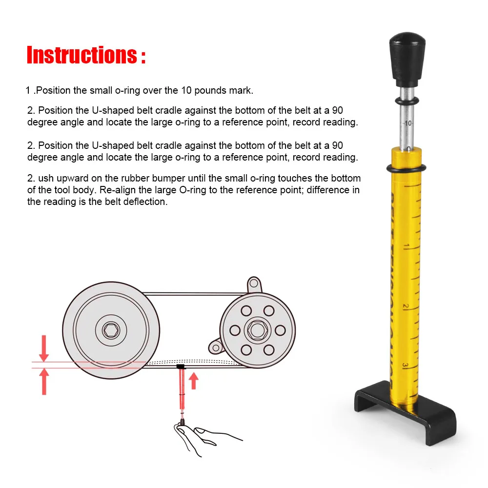 Probador tensión correa metálico – ajustador universal para motocicletas - imagen 4