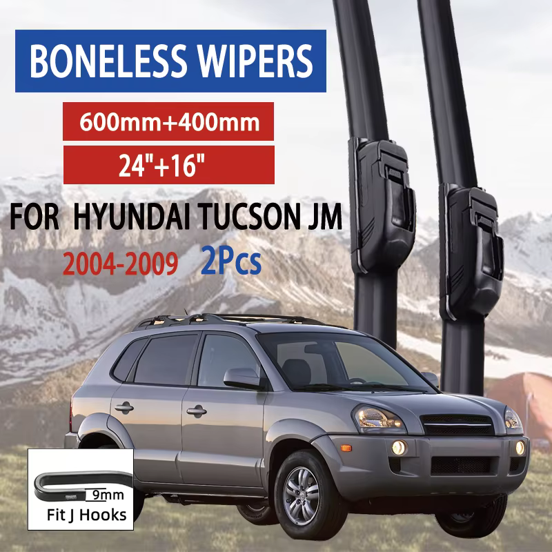 Escobillas limpiaparabrisas delanteras Hyundai Tucson JM 2004-2009