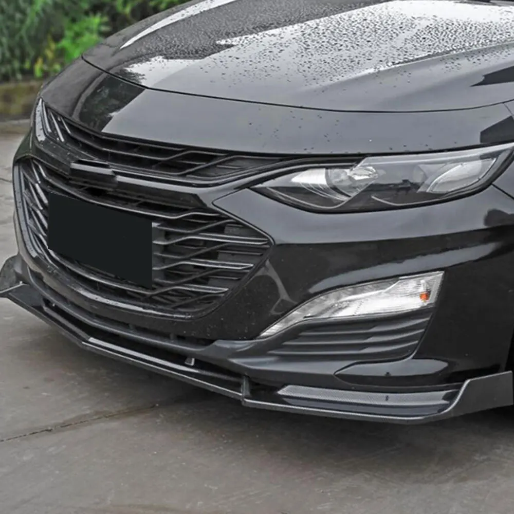 Para Chevrolet Malibu XL 2019-2023 parachoques delantero Iip Chin Spoiler difusor divisor Material ABS negro carbono Kit de modificación de coche - imagen 3