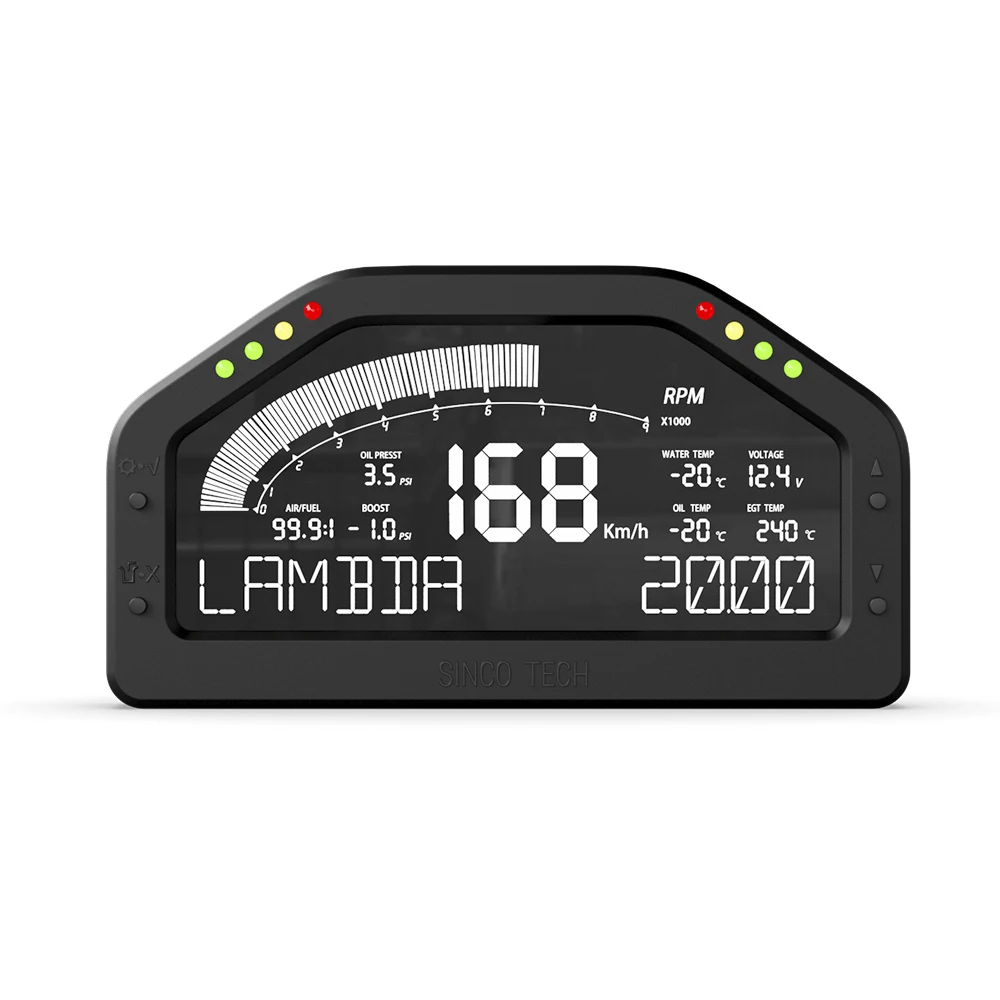 Sensor O2 sonda lambda universal wideband narrowband pantalla LCD racing 7 colores - imagen 3