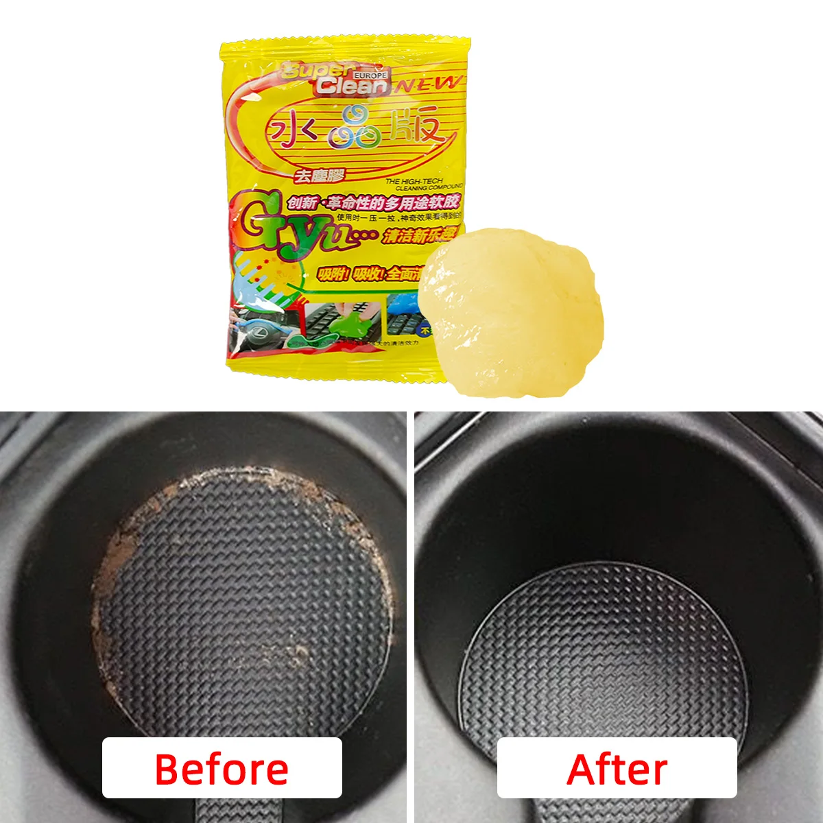 Gel limpiador universal para rejillas de ventilación y teclados del coche, 70 g - imagen 5