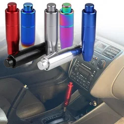 Perilla de palanca de cambios automática metálica con botón pulsador