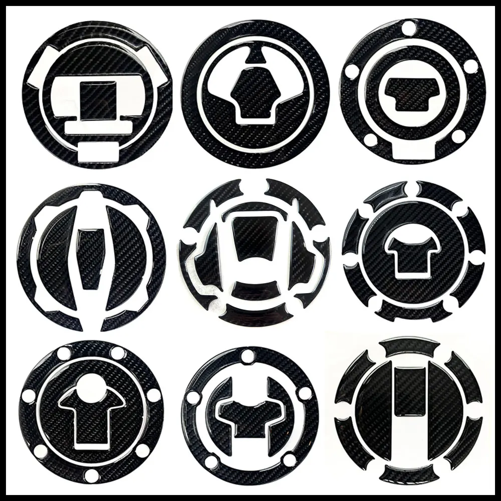 Tapa depósito carbono 3D para motos Yamaha Honda Suzuki BMW Kawasaki