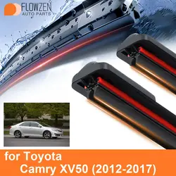 Toyota Camry XV50: escobillas limpiaparabrisas doble goma sin marco