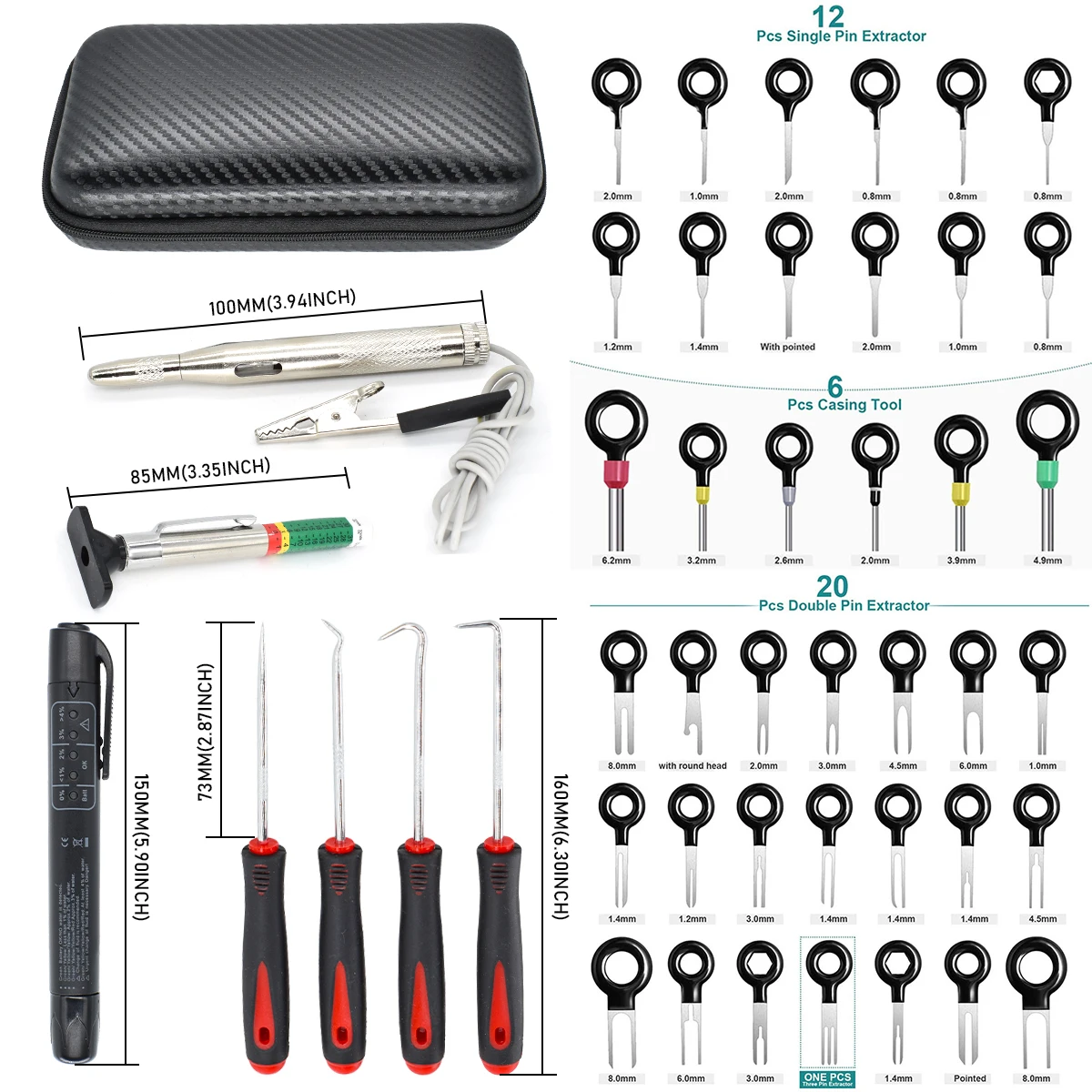 Kit extracción terminales coche con ganchos de crimpado - imagen 2