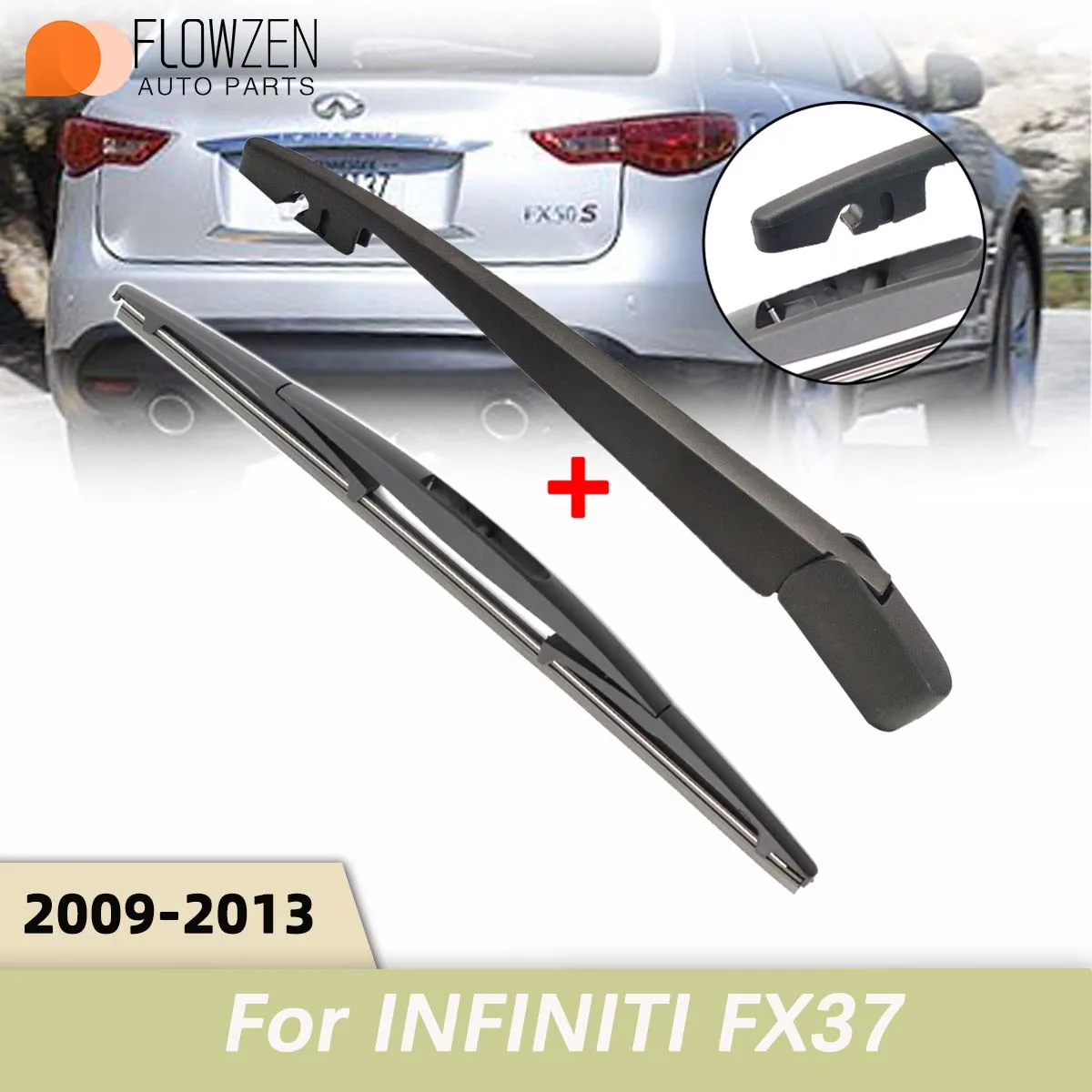Brazo y cuchilla limpiaparabrisas trasero para INFINITI FX37 2009-2013