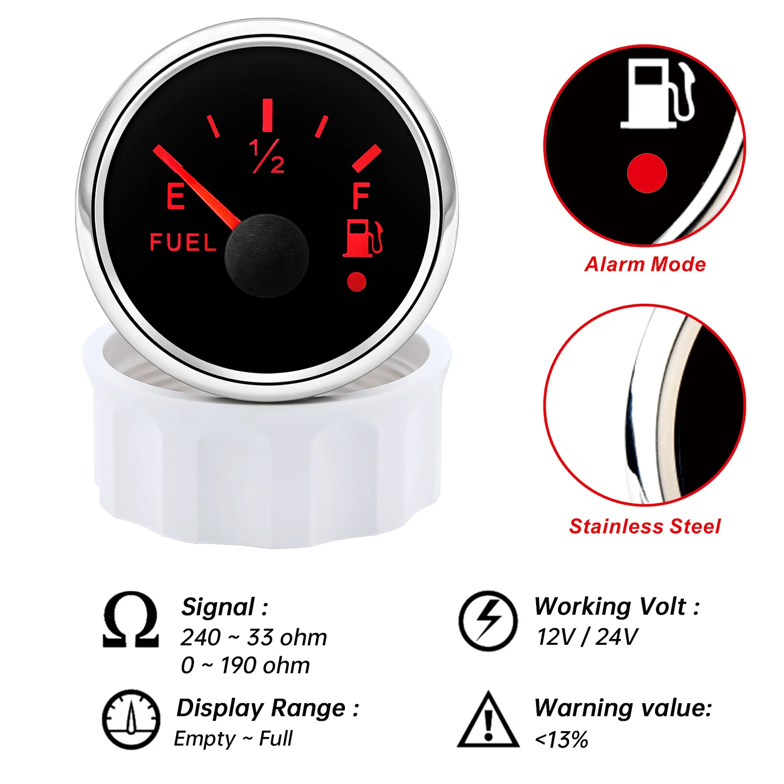 Medidor de combustible universal con alarma para coche y furgón - imagen 5