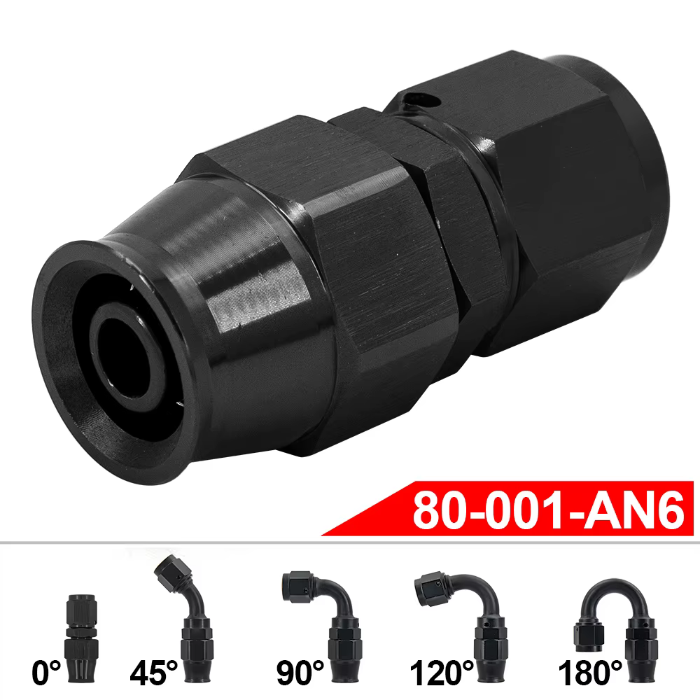 Racor reutilizable AN6 AN8 AN10 45-180° para manguera PTFE - imagen 2