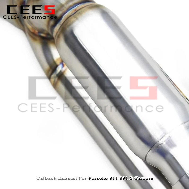 Silenciador de escape cees para Porsche 911 991,2 Carrera 3,0 T 2016-2018 sistema de escape Catback de acero inoxidable X tubo de escape - imagen 4
