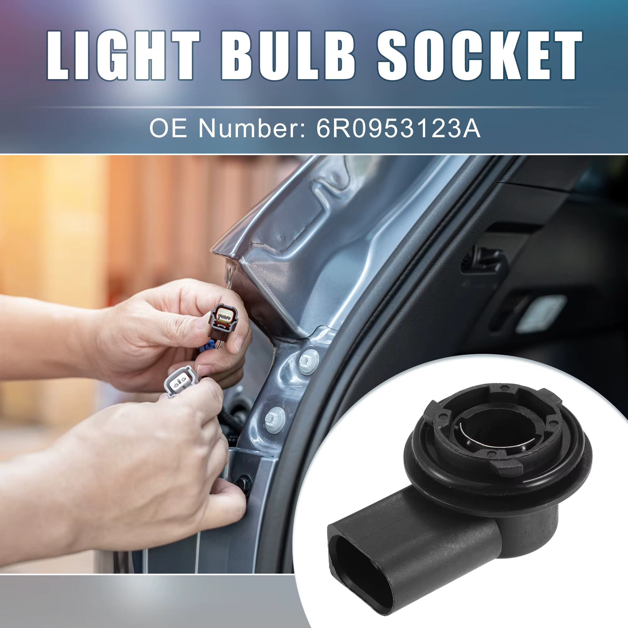 Portalámparas bombilla UXCELL 6R0953123A – VW Passat Skoda Roomster - imagen 2