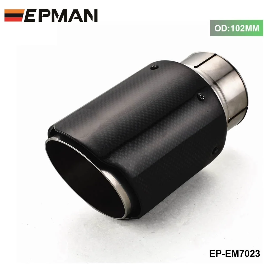Terminal de escape de fibra de carbono universal 63 mm a 102 mm