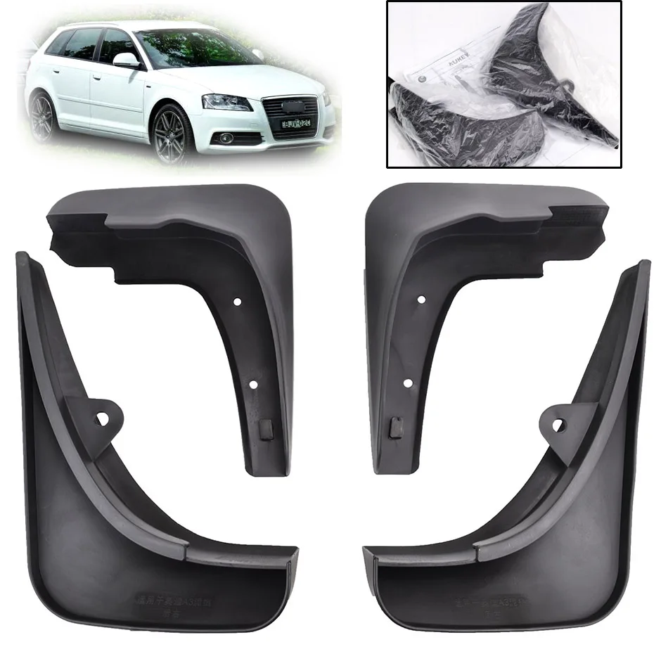 Guardabarros delanteros y traseros aptos para Audi A3 2004-2012 Sportback Hatchback protectores contra salpicaduras 2011 2010 2009 2008 2007 2006 2005 Accesorios