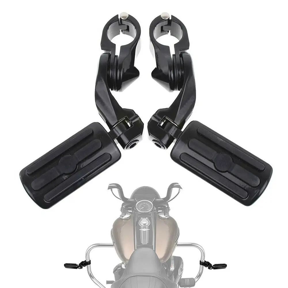 Reposapiés de goma negra para Harley Touring Sportster XL 883 1200 Softail DYNA Street XG 750 500 Custom