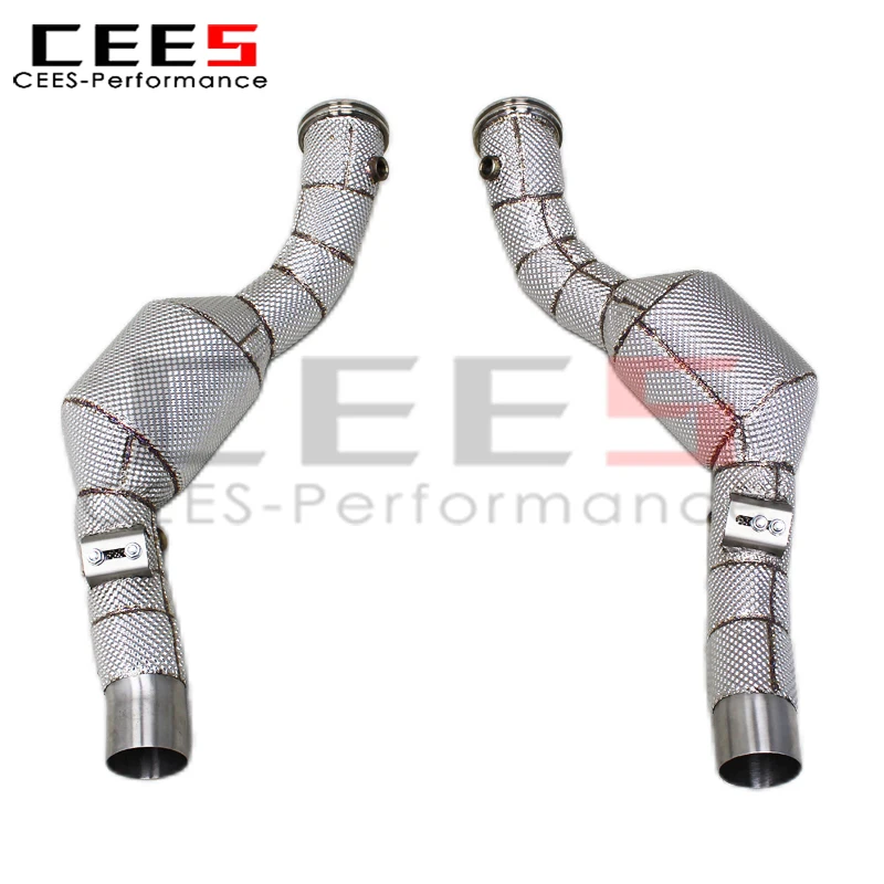 Tubo de escape cees con catalizador para Maserati Quattroporte 3,0 T 2013+ SUS304 sistema de escape de coche de bajante catted de alto flujo