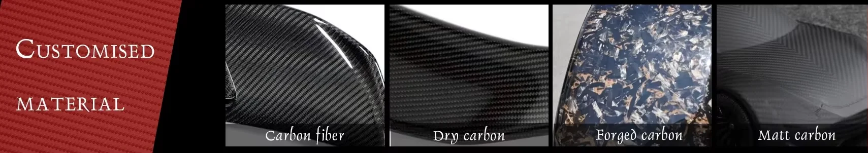 Separador de parachoques delantero fibra de carbono W205