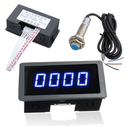 Tacómetro digital LED azul y verde de 12 V con sensor Hall NPN