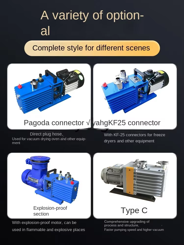 Bomba de vacío industrial de paletas rotativas de dos etapas - imagen 5