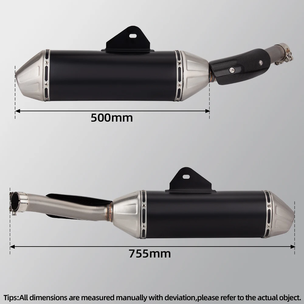 Escape slip-on para Yamaha Ténéré 700 con cubierta de carbono - imagen 3