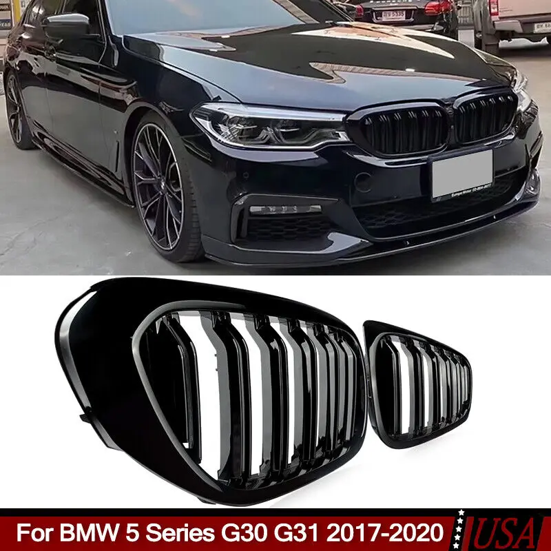 Rejilla negra brillante para BMW 5 Series G30 G31 y F90