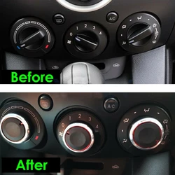 Mandos de aire acondicionado de aluminio para Mazda 2