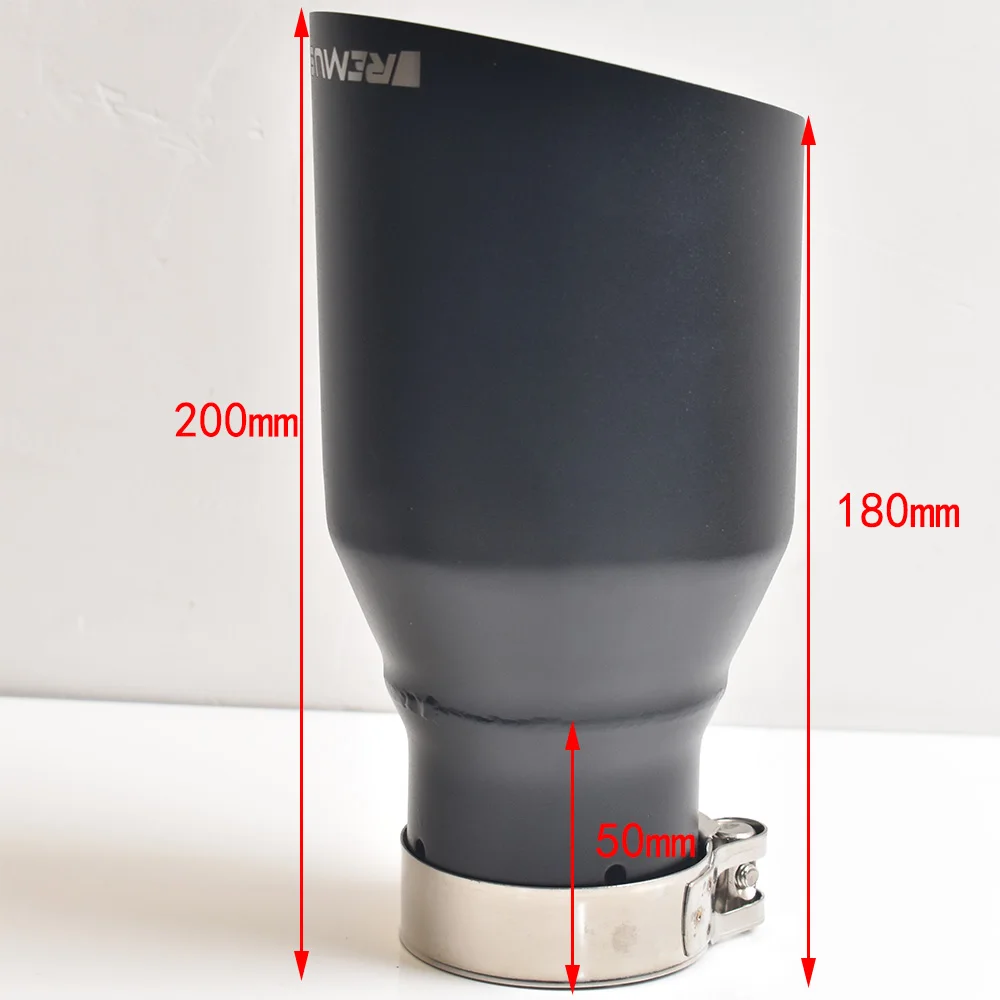 Punta de escape VREMUS acero inoxidable corte negro mate universal - imagen 2