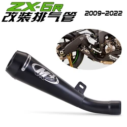 Silenciador de escape M4 láser con tubo enlace para Kawasaki ZX-6R