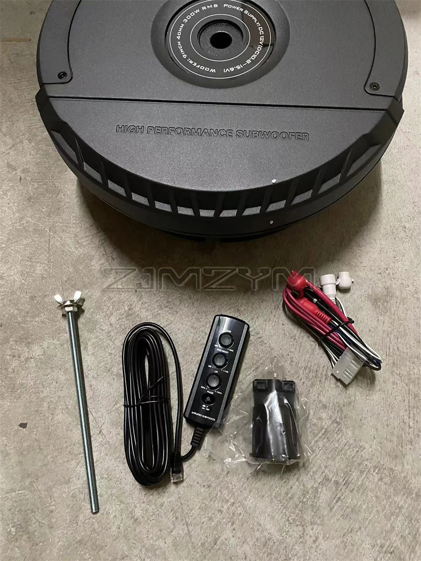 Subwoofer instalado en el espacio del neum%C3%A1tico de repuesto