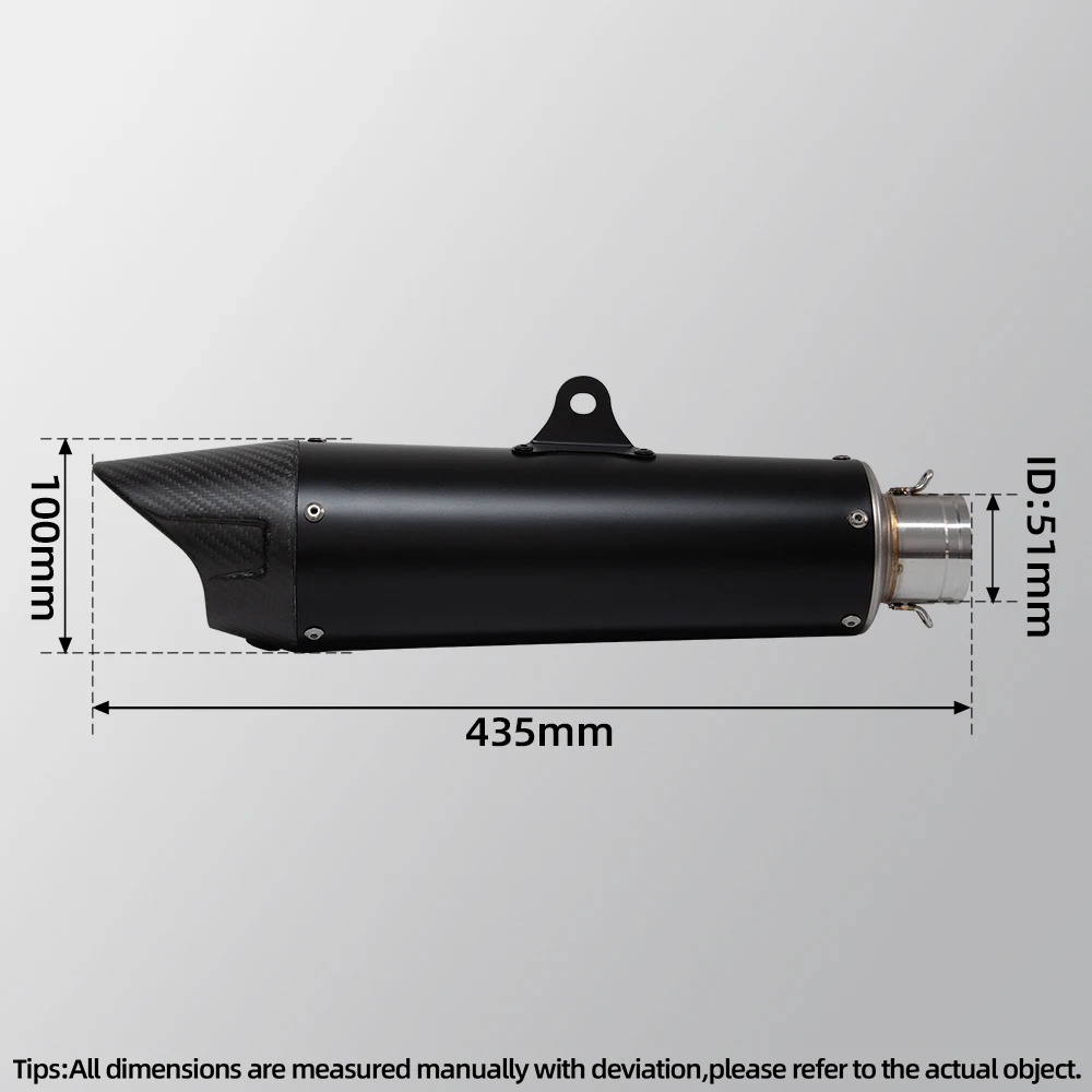 Silenciador de escape carbono ZAR modificado con DB killer para moto - imagen 2