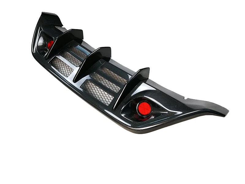Difusor trasero de fibra de carbono Real para coche con reflectores para 2008-11 para Nissan Skyline GTR R35 CBA WD estilo Kit de carrocería difusor de parachoques - imagen 2