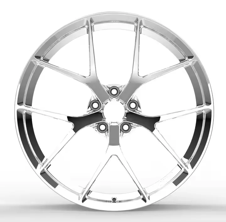 Llantas forjadas cóncavas cromadas aleación aluminio 5x114,3 tuning - imagen 5