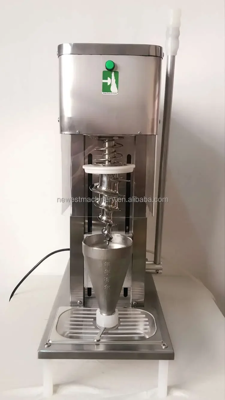 La máquina lista para trabajar con preparaciones congeladas