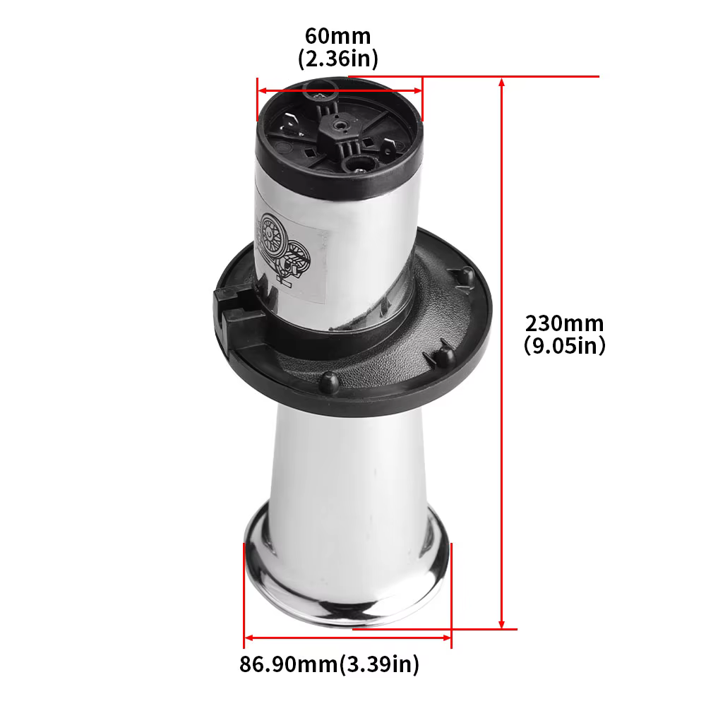 Claxon vintage Ahooga cromado 12V estilo Ford T para coche y moto - imagen 3
