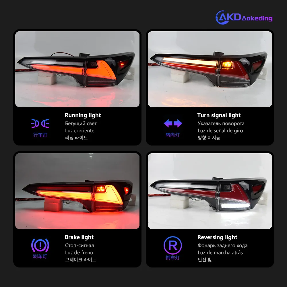Luz trasera LED Toyota Fortuner 2016-2019 señal dinámica DRL - imagen 5