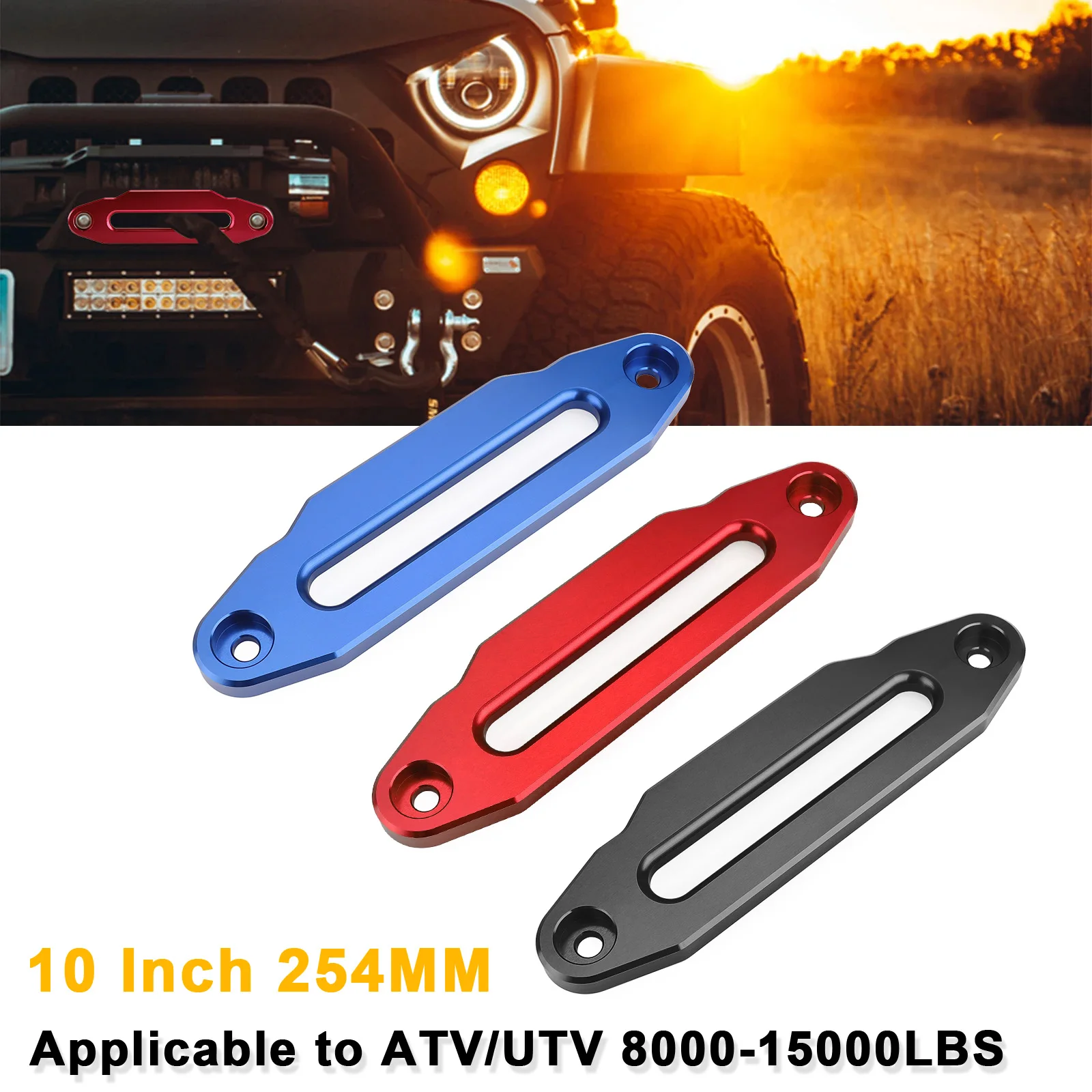 Guía Hawse de aluminio 10 pulgadas para cabrestante de cuerda sintética - imagen 3