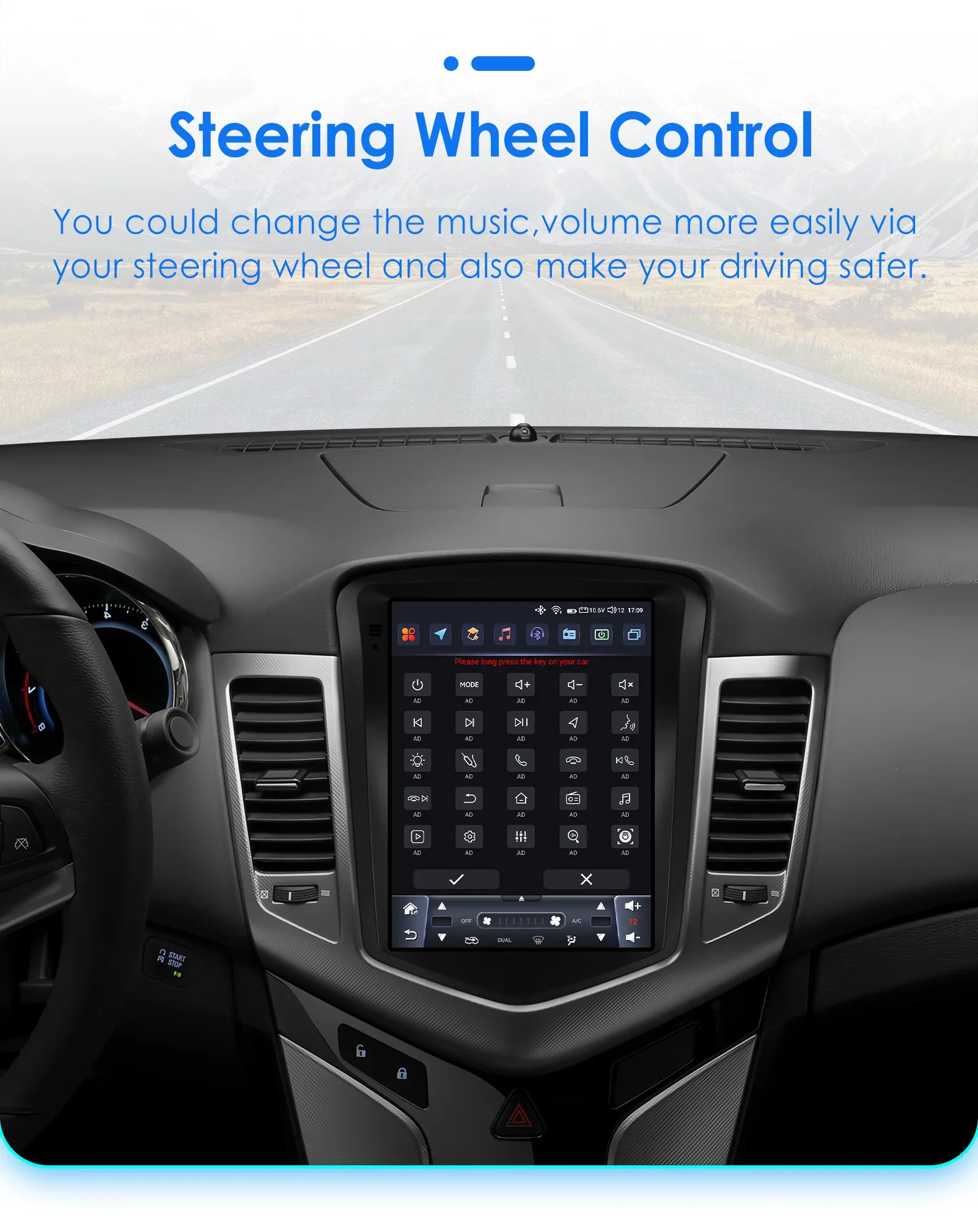 Radio Android con CarPlay para Chevrolet Cruze J300 - imagen 4