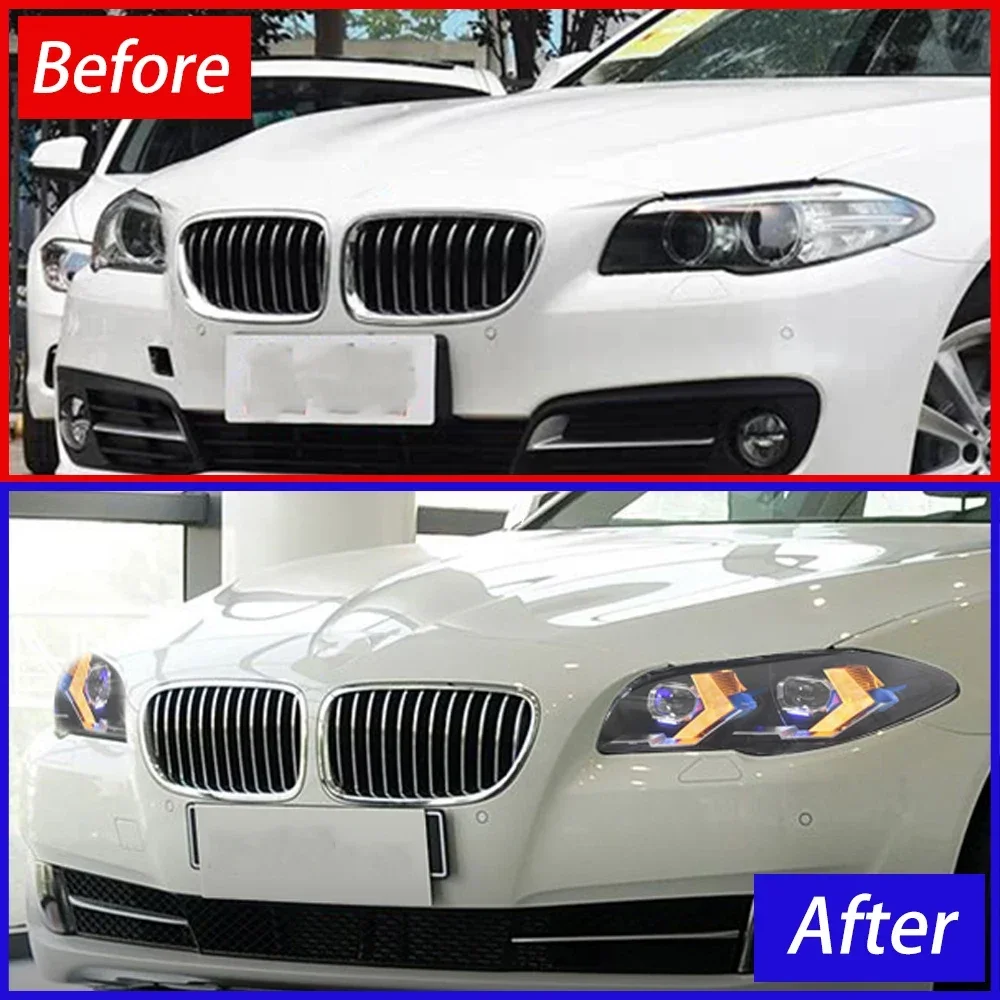 BMW Serie 5 F10-F18 faros automáticos LED con proyector estilo G30 - imagen 2