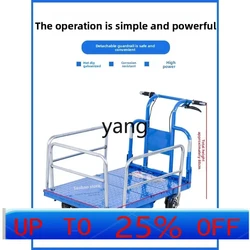 LMM carrito eléctrico plegable de cuatro ruedas para almacén y hogar