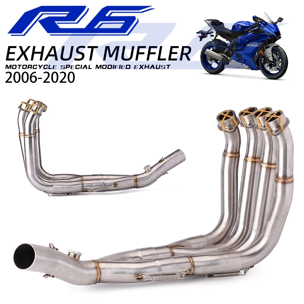 Colector escape Yamaha YZF-R6 2006-2020 tubo enlace 51 mm inoxidable - imagen 2
