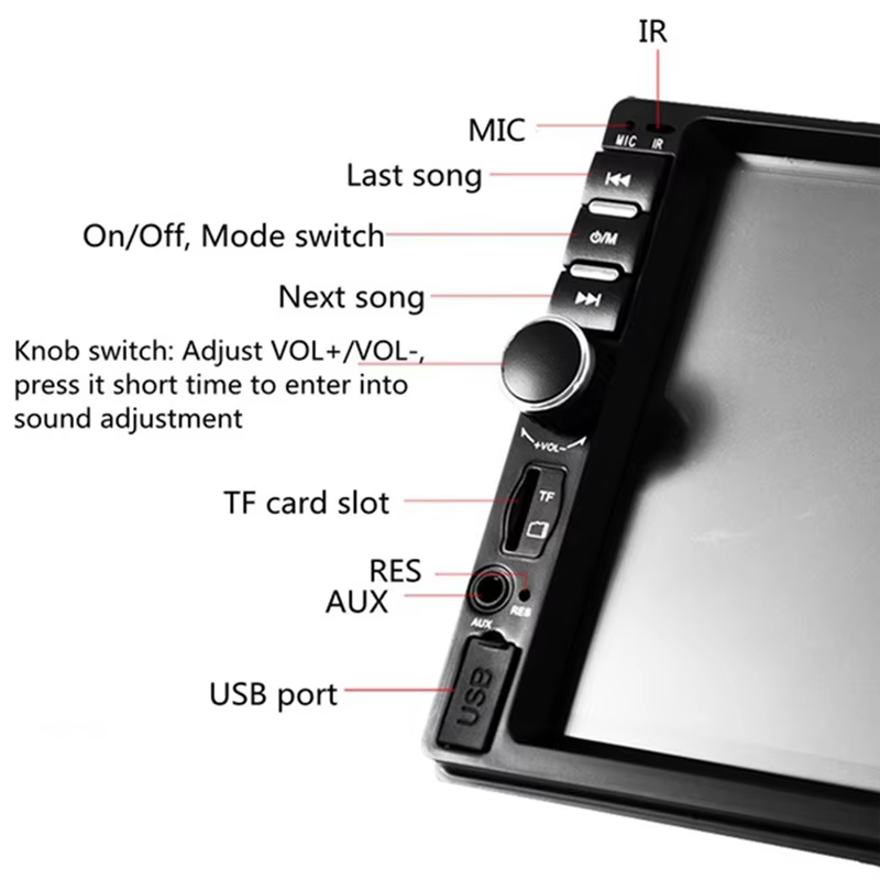 Reproductor Grabador de Radio para Coche Universal 7 Pulgadas - imagen 5