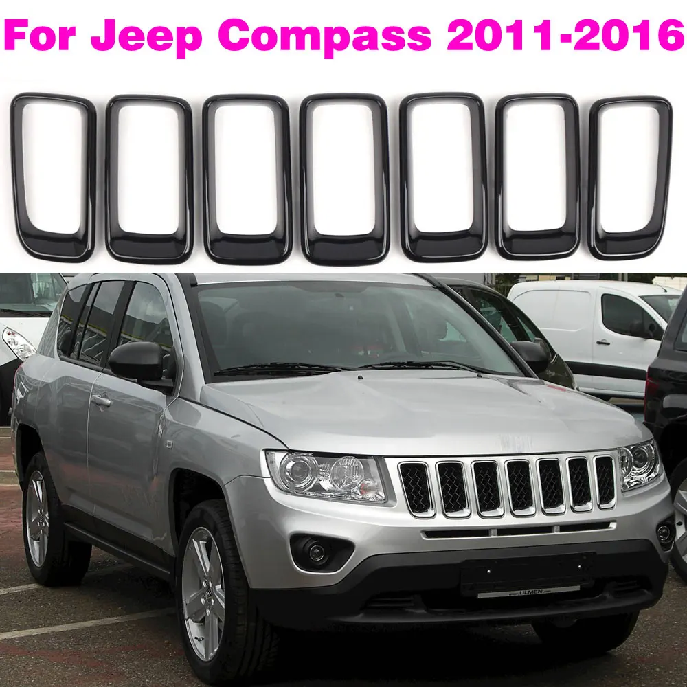 Parrilla delantera negra 68109865AA para Jeep Compass 2011-2016